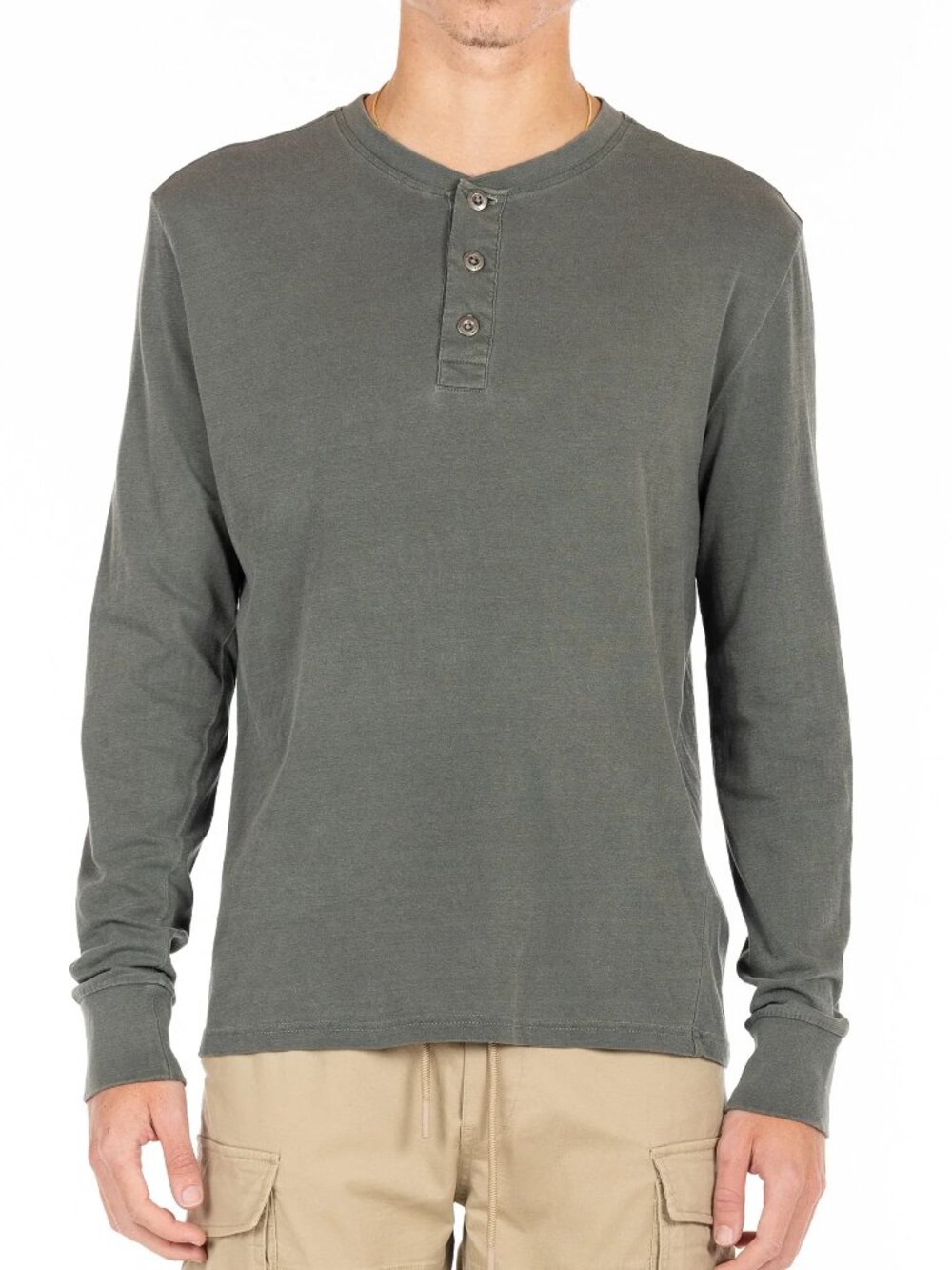 Original Paperbacks Pine Green LS Henley